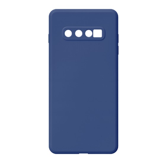 Capa de Silicone com Moldura de Câmera para Samsung Galaxy S10 Plus Azul Escuro